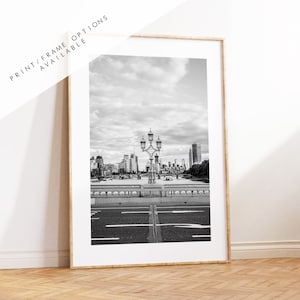 London Monochrome Print - London Photography Print - Fine Art Photography - London Print - Poster - Wall Art - Westminster Bridge - London