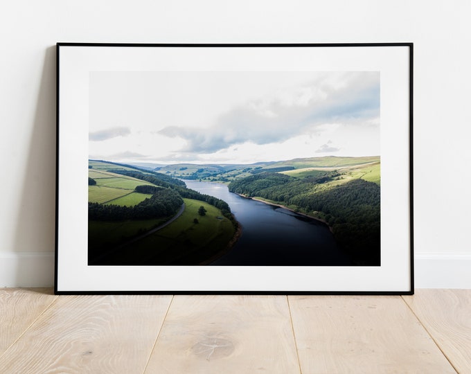Ladybower Reservoir Photography Print - Fine Art Photography Print - Peak District Photography - Peak District Print  - Vintage Homestyle