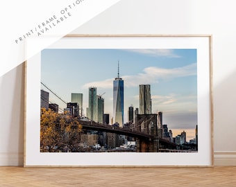 New York Print - New York Skyline - Manhattan Skyline - New York City Print - Poster - Artwork - Autumn - Fall - Neutral - Minimalist - Fall