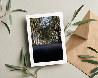 Dark Hedges Greeting Card - Greeting Card - Blank Inside - Birthday - Anniversary - Mothers Day - Fathers Day - Holiday - Belfast