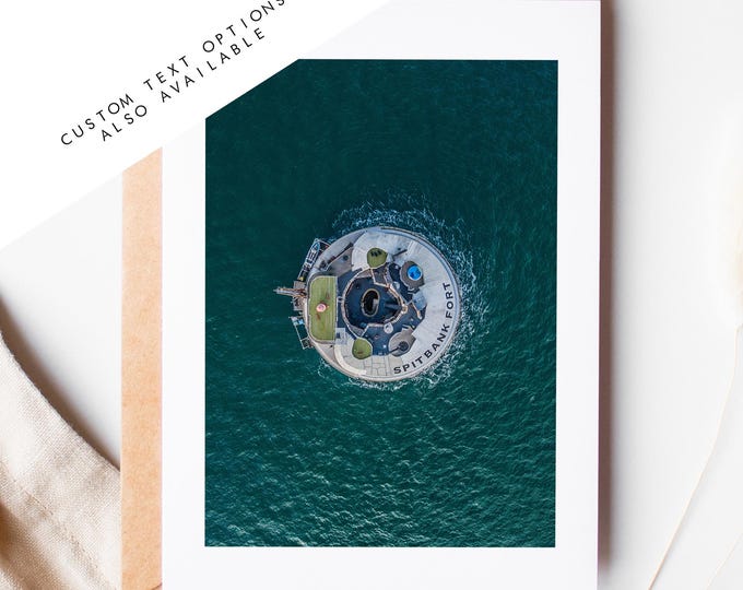 Spitbank Fort Greeting Card - Portsmouth and Southsea Photography Greeting Cards - Envelope Included - Birthday - Wedding - Anniversary