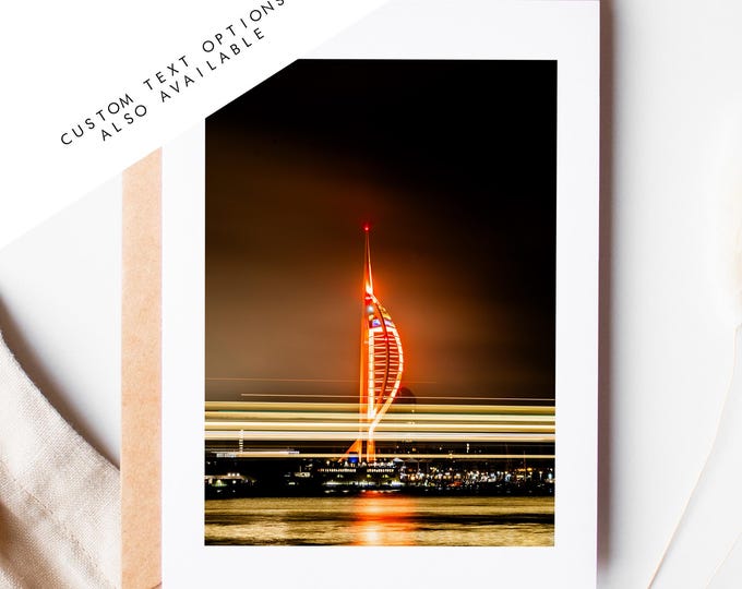 Spinnaker Tower Greeting Card - Portsmouth and Southsea Photography Greeting Cards - Envelope Included - Birthday - Wedding - Anniversary