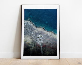 Cliffs of Santorini - Santorini Photography Print - Coastal Decor - Aerial Photography - Coastal Wall Art - Sea - Seascape - Photography