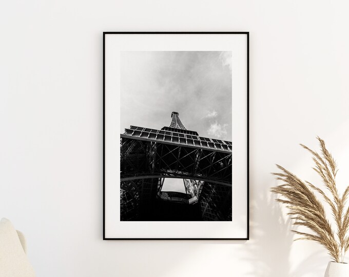 Eiffel Tower Black and White Photography Print - Paris Photography Print - Fine Art Photography - Paris Wall Art - Paris - Print - Poster