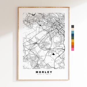 Impresión del mapa de New Malden - Póster minimalista de mapa urbano - Arte cartográfico - Reino Unido - Impresión de New Malden - New Malden, Londres - Diferentes colores disponibles
