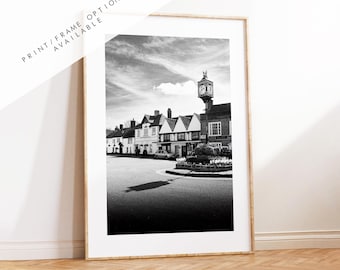 Bishops Waltham Photography Print - Hampshire Photography Prints - Wall Art -  Frame and Canvas Options - Portrait  - UK - BW