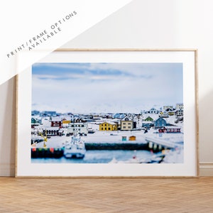 Stykkishólmur Print - Iceland Photography Print - Iceland Wall Art - Iceland Poster - Landscape - Icelandic Houses - Town - Architecture