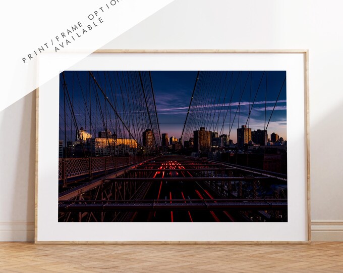 Brooklyn Bridge Print - NYC Photography Print - New York City - Prints or Framed Prints available - New York City Wall Art - Landscape