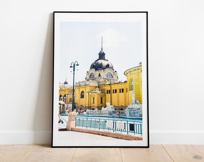 Szechenyi Baths Print - Budapest Photography Print - Fine Art Photography - Architecture - Yellow - Photography Print - Poster - MYC