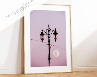 Southsea Pink Moon - Photography Print - Portsmouth and Southsea Prints - Wall Art -  Frame and Canvas Options - Portrait
