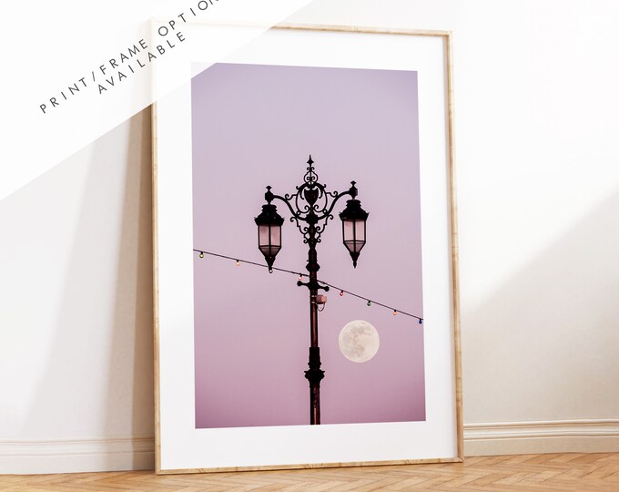 Southsea Pink Moon - Photography Print - Portsmouth and Southsea Prints - Wall Art -  Frame and Canvas Options - Portrait