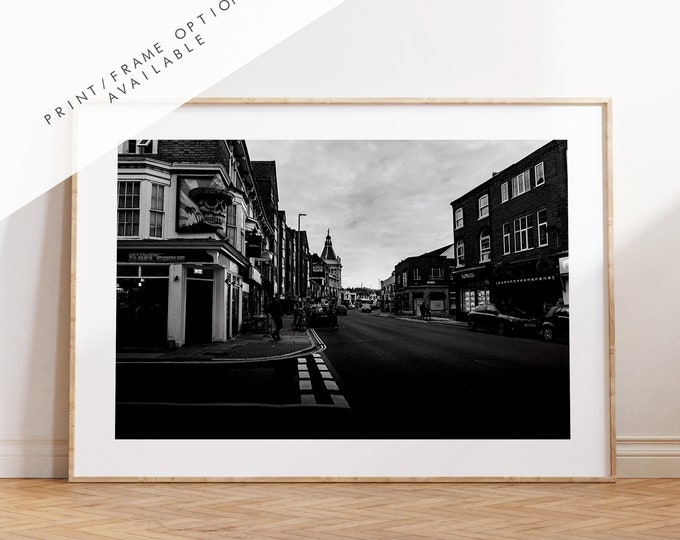 Albert Road - Photography Print - Portsmouth and Southsea Prints - Wall Art -  Frame and Canvas Options - Portrait - BW