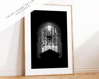 NYC Library - New York Print - Minimalist Print - Minimalist Photography Print - Black and White Photography - Manhattan - NYC Library