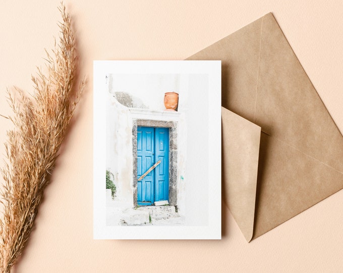 Santorini Greeting Card - Greeting Card - Blank Inside - Birthday - Anniversary - Mothers Day - Fathers Day - Holiday - Greetings Card
