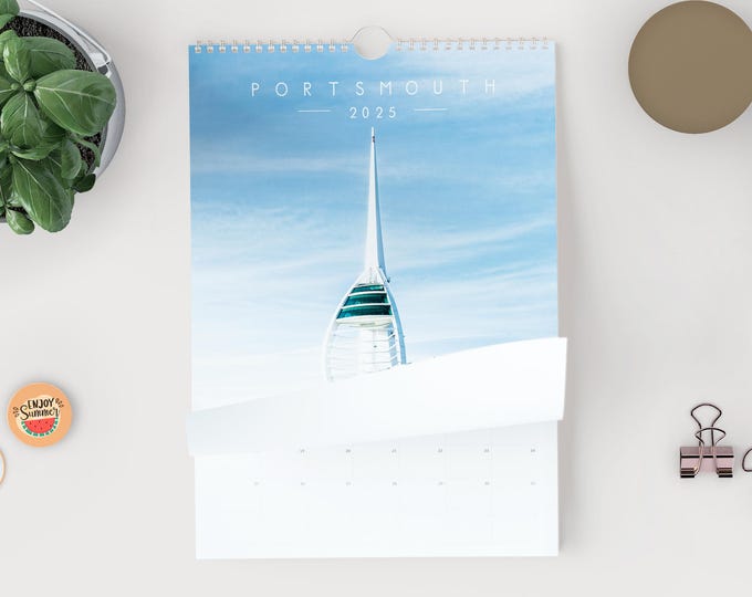 Portsmouth Calendar 2025 - A3 or A4 Wall Calendar - Southsea 2025 - 2025 Calendar - Planner - Photography Calendar - 2025 Planner