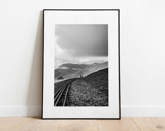 Snowdon Photography Print - Black and White Photography - Mountain Landscape - Snowdonia - Fine Art Photography - Snowdonia Print - Gift