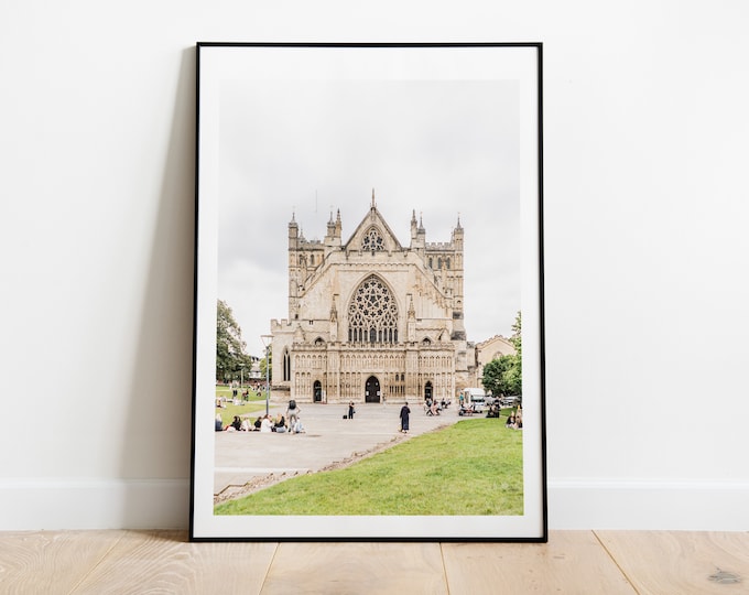 Exeter Cathedral Print - Fine Art Photography - UK - City - Photo - Photography - Exeter Print - Exeter Poster - Exeter Wall Art - Poster