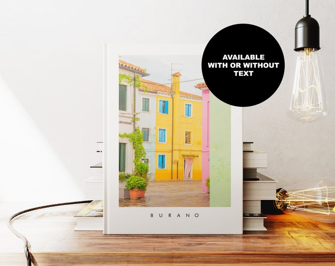 Burano Notebook - Journal - A5 or A4 - Travel Diary - Hardcover Journal - Ringbound Notebook - Lined - Graph - Plain Paper - Small Gift