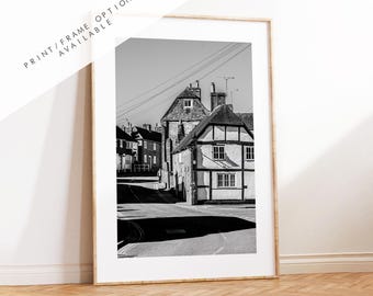 Wickham Photography Print - Hampshire Photography Prints - Wall Art -  Frame and Canvas Options - Portrait  - UK - Black and White