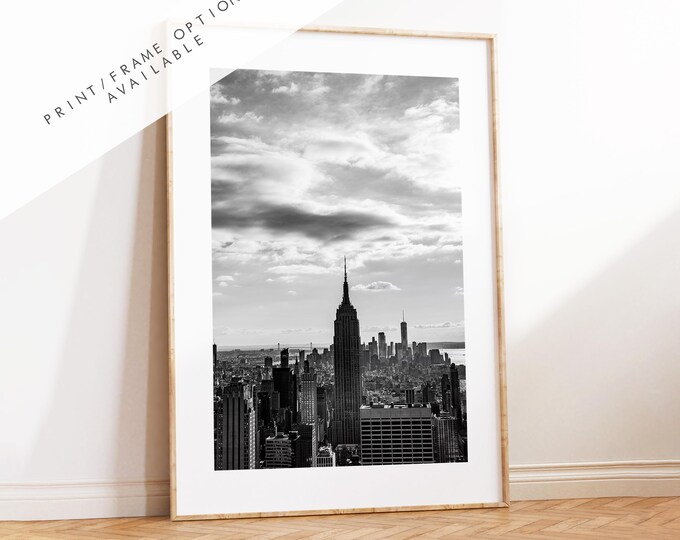 Empire State Building - New York Skyline Print - Black and White Photography - New York City Print - Artwork - Poster - Picture - Minimalist