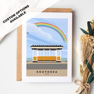 Carte de voeux Southsea Pride - Portsmouth and Southsea Cards (Travel Designs) - Vierge à l'intérieur ou avec message - Enveloppe incluse