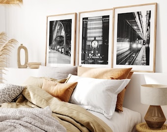 New York City Black and White Print Set - Print Set of Three - Photography Print Set - New York Print Set - Industrial Monochrome Prints