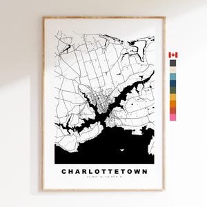 Charlottetown Map Print - City Map Poster - Map Art - Map Wall Art - Canada City Maps - Charlottetown Print - Poster - Minimalist City Map