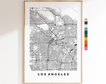 Los Angeles Map Print - City Map Poster - Map Art - USA City Maps - Los Angeles Print - LA Poster - Minimalist City Map - California