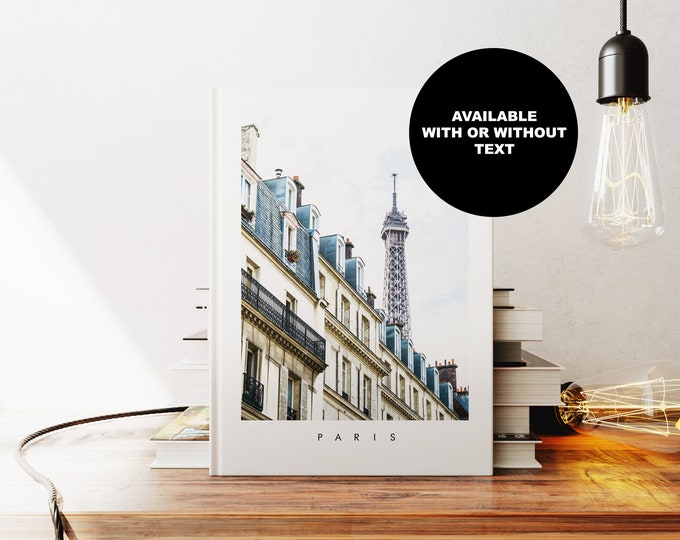 Paris Notebook - Journal - A5 or A4 - Travel Diary - Hardcover Journal - Ringbound Notebook - Lined - Graph - Plain Paper - Small Gift