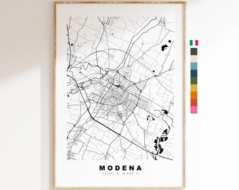 Modena Map Print - City Map Poster - Map Art - Map Wall Art - Italy City Maps - Modena Print - Modena Poster - Minimalist City Map