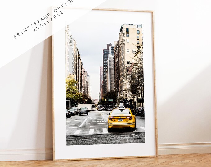 Manhattan Print - New York Print -  Photography Print - New York Photography - New York Print  - New York Avenues - Streets - Taxi - Cab