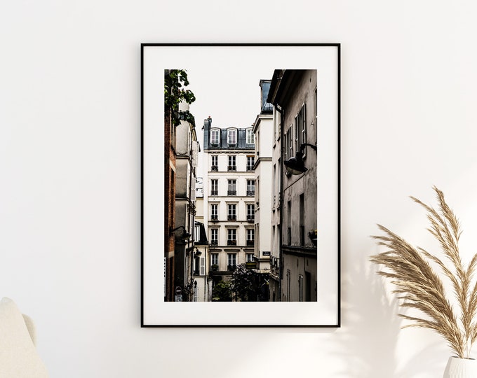 Montmarte Streets - Paris Photography Print - Fine Art Photography - Paris Wall Art - Paris - Print - Poster - Paris Art Print - Rooftops