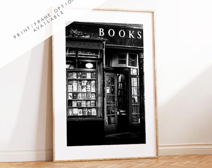 Book Shop Print - NYC Photography Print - New York City - Prints or Framed Prints available - Black and White Photography