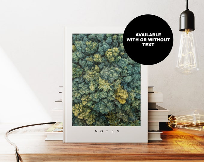 Forest Notebook - A5 or A4 - Minimalist - Hardcover Journal - Ringbound Notebook - Lined - Graph - Plain Paper - Small Gift - Gift - Diary