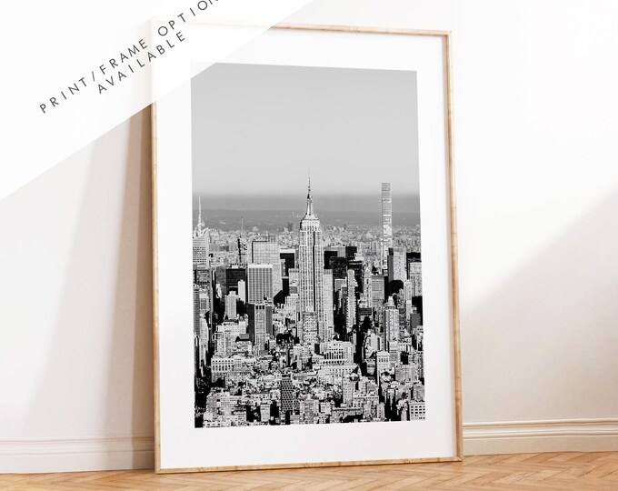 Empire State Building Print - New York Skyline Print - Black and White Photography - New York City Print - Artwork - Poster  - Minimalist