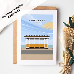 Southsea Grußkarte - Portsmouth and Southsea Karten (Travel Designs) - Innenseite leer oder mit Nachricht - Umschlag inklusive