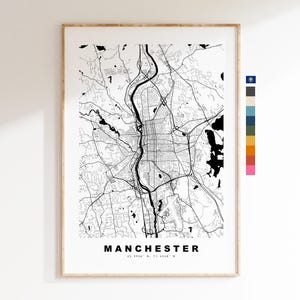 TEST Carte de la ville Imprimer - impression de carte - art de la carte - estampes ou impressions encadrées - minimaliste - États-Unis