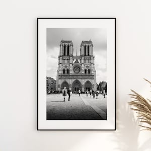 Notre Dame - Paris Fotografie Druck - Fine Art Photography - Paris Wandkunst - Paris - Print - Poster - Paris Kunstdruck - schwarz weiß
