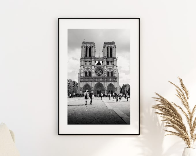 Notre Dame - Paris Photography Print - Fine Art Photography - Paris Wall Art - Paris - Print - Poster - Paris Art Print - Black and White