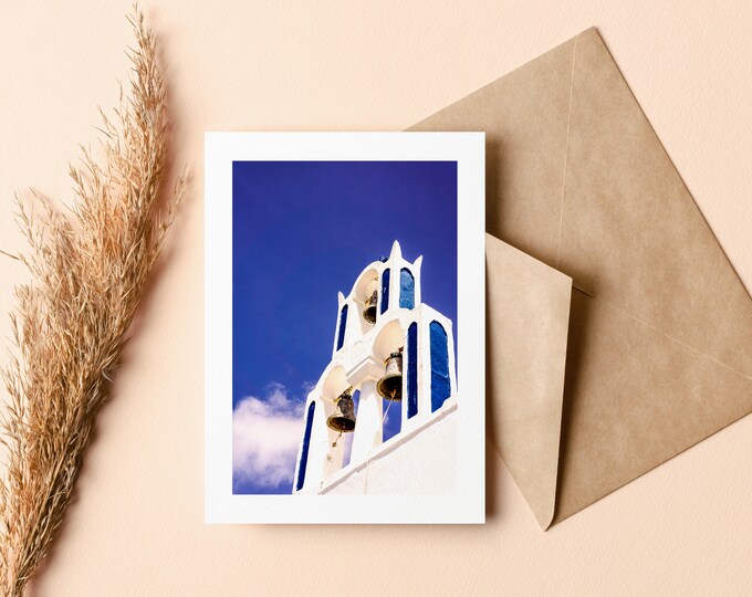 Santorini Greeting Card - Greeting Card - Blank Inside - Birthday - Anniversary - Mothers Day - Fathers Day - Holiday - Greetings Card