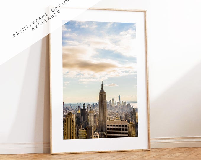 New York City Print - Fine Art Print - Photography Print - NYC Skyline - Manhattan Skyline - Empire State Building - Framed - Canvas Skyline