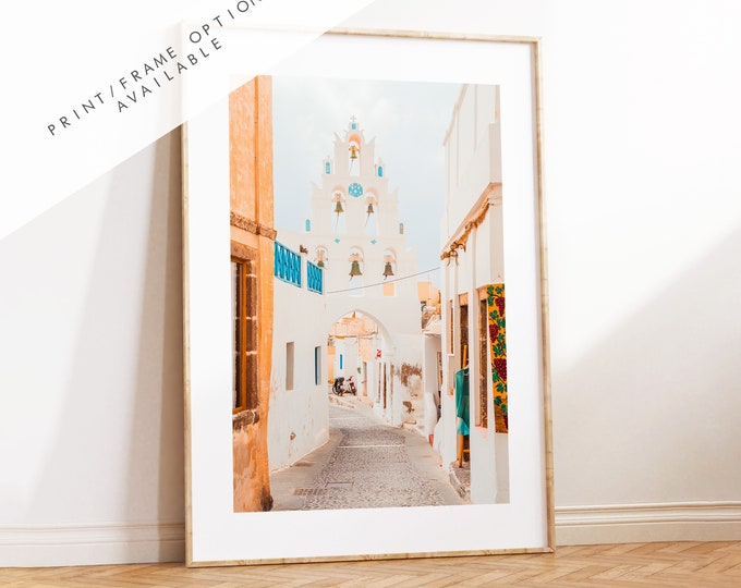 Santorini Photography Print - Greece - Print - Poster - Santorini Photography - Greece Wall Art - Portrait - Greek Village - Architecutre