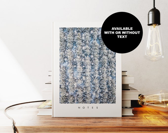 Winter Notebook - A5 or A4 - Minimalist - Hardcover Journal - Ringbound Notebook - Lined - Graph - Plain Paper - Small Gift - Gift - Diary