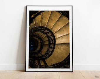 Minimalist  Stairway Print - Neutral Wall Art - Minimalist Prints - Architecture Wall Art - Neutral Print - Budapest - Budapest Print