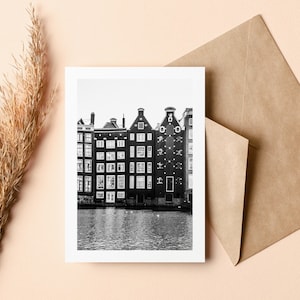 Cartão de felicitações de Amsterdã - Cartão de felicitações - Em branco por dentro - Aniversário - Aniversário de casamento - Dia das mães - Dia dos pais - Feriado - Cartão de felicitações