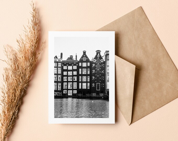 Amsterdam Greeting Card - Greeting Card - Blank Inside - Birthday - Anniversary - Mothers Day - Fathers Day - Holiday - Greetings Card