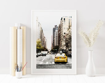 Manhattan Print - New York Print -  Photography Print - New York Photography - New York Print  - New York Avenues - Streets - Taxi - Cab