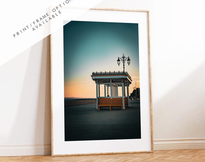 Southsea Seafront Shelters - Photography Print - Portsmouth and Southsea Prints - Wall Art -  Frame and Canvas Options -  Portrait