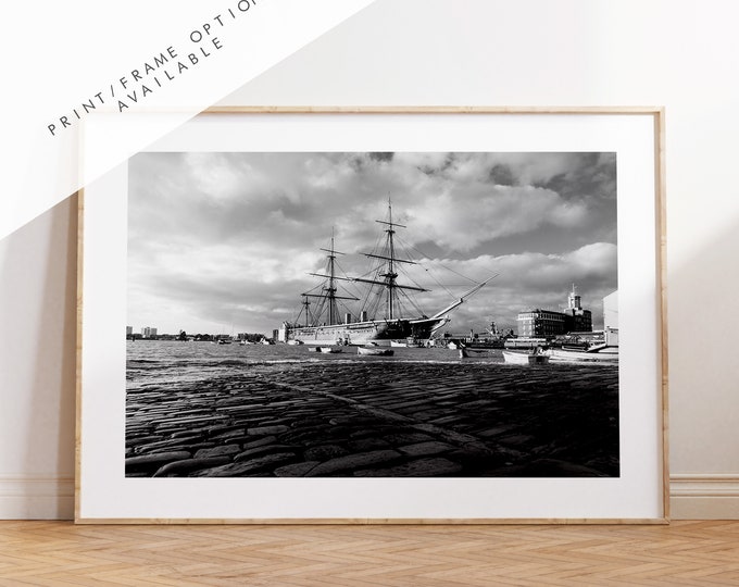 Warrior - Photography Print - Portsmouth and Southsea Prints - Wall Art -  Frame and Canvas Options - Landscape - BW
