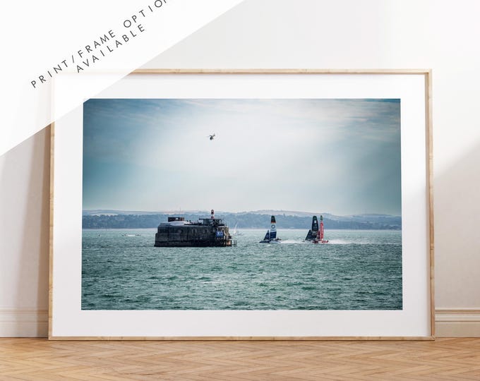 Spitbank Fort (Sail GP) - Photography Print - Portsmouth and Southsea Prints - Wall Art -  Frame and Canvas Options -Landscape